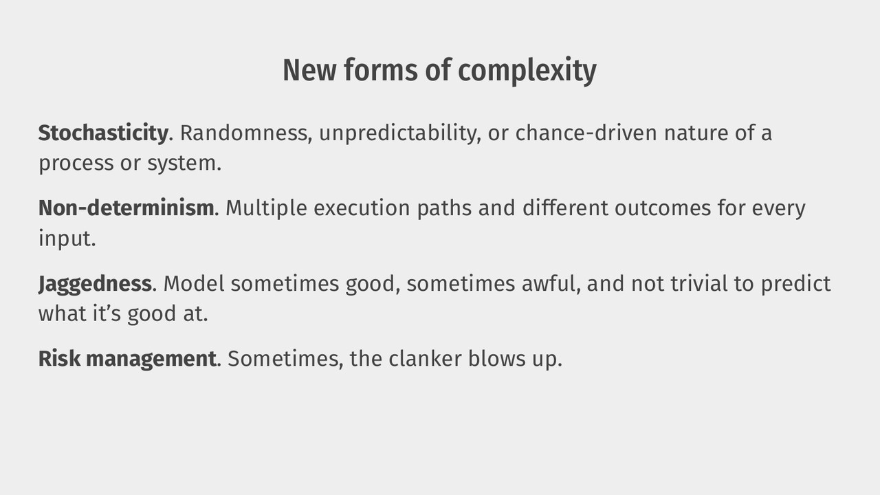 New forms of complexity
