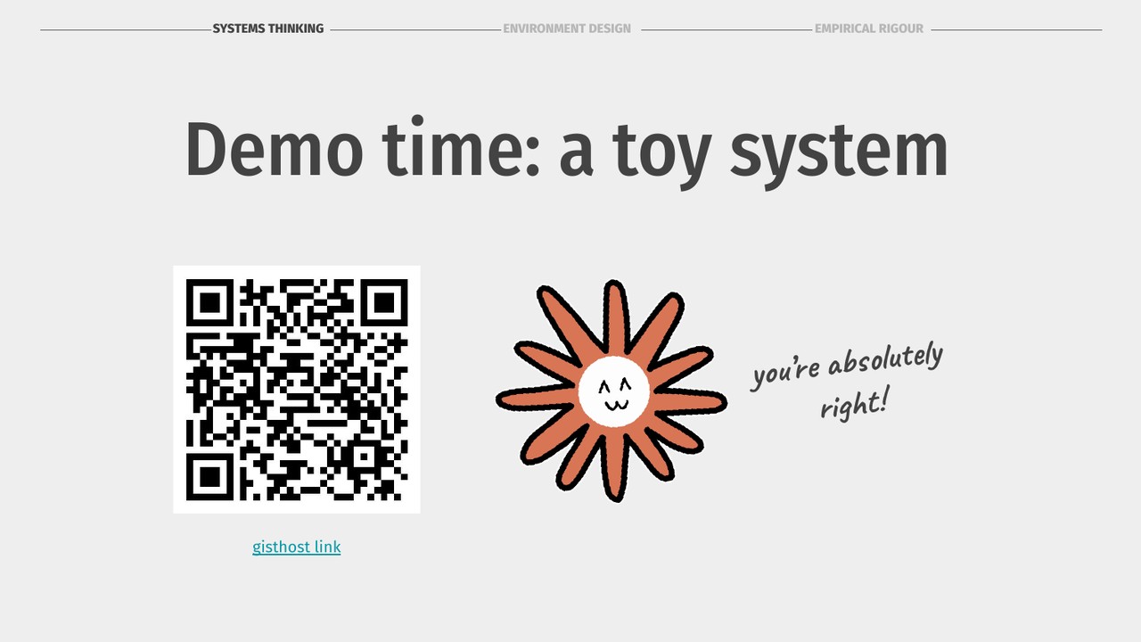Demo time: a toy system