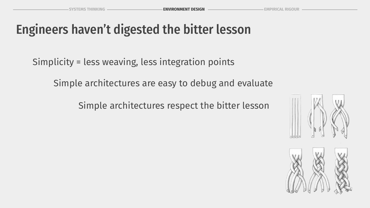 Engineers have not digested the bitter lesson