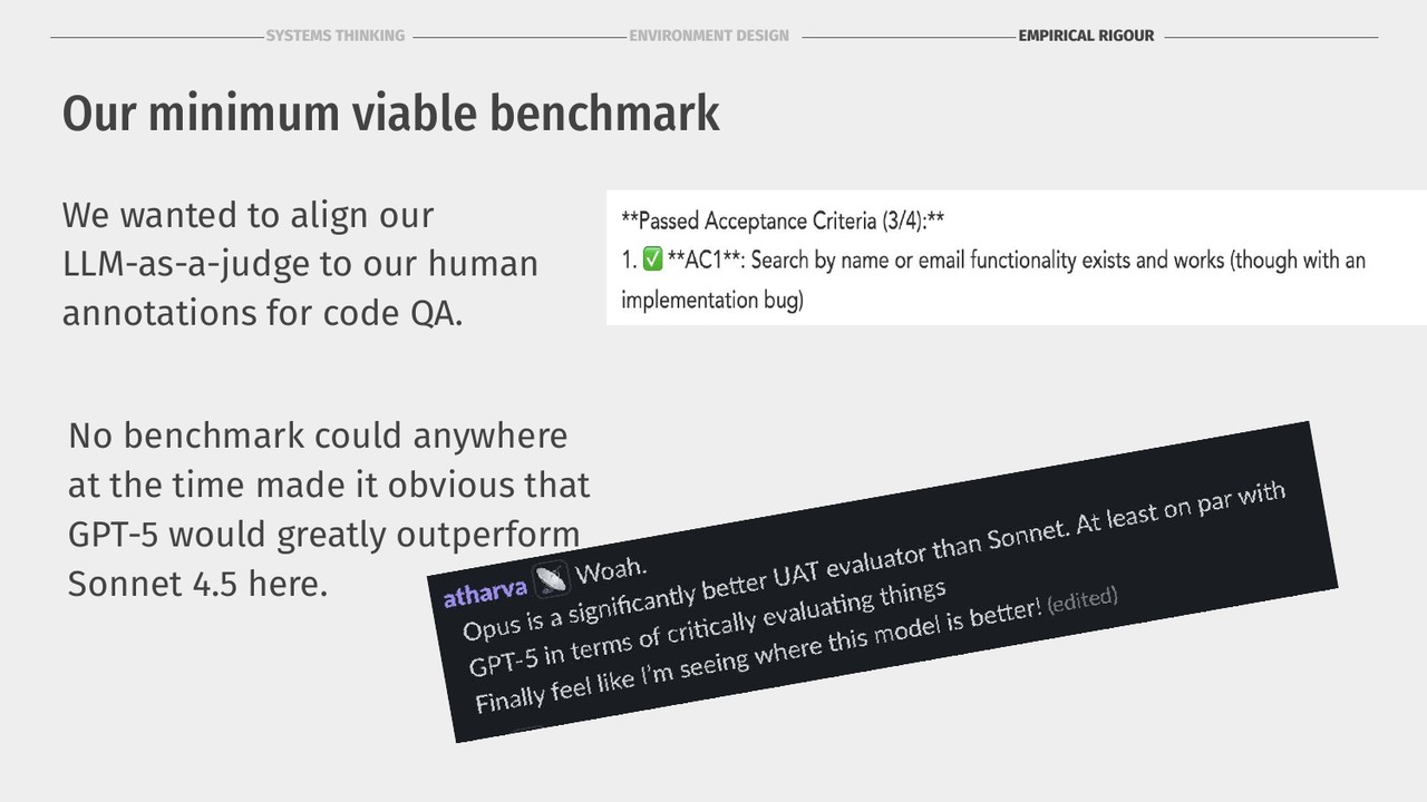 Our minimum viable benchmark