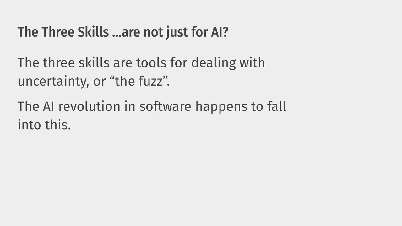 The AI revolution in software happens to fall into this