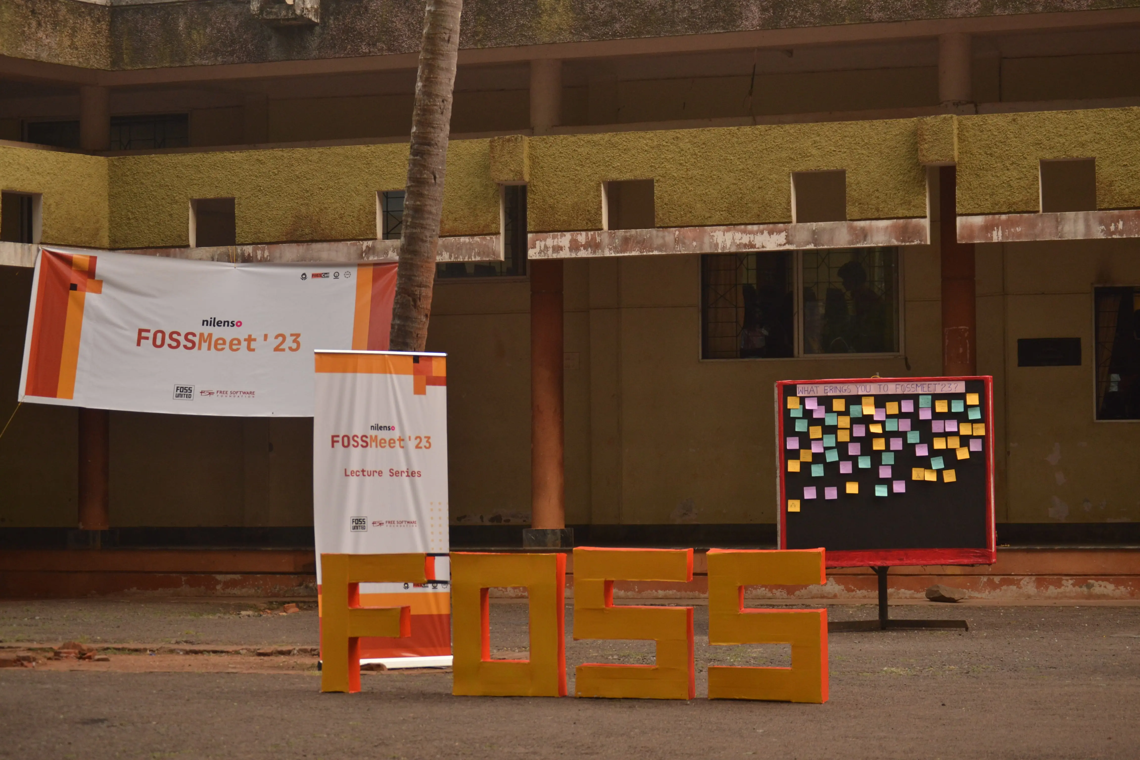 outside NIT calicut's FOSSMeet venue