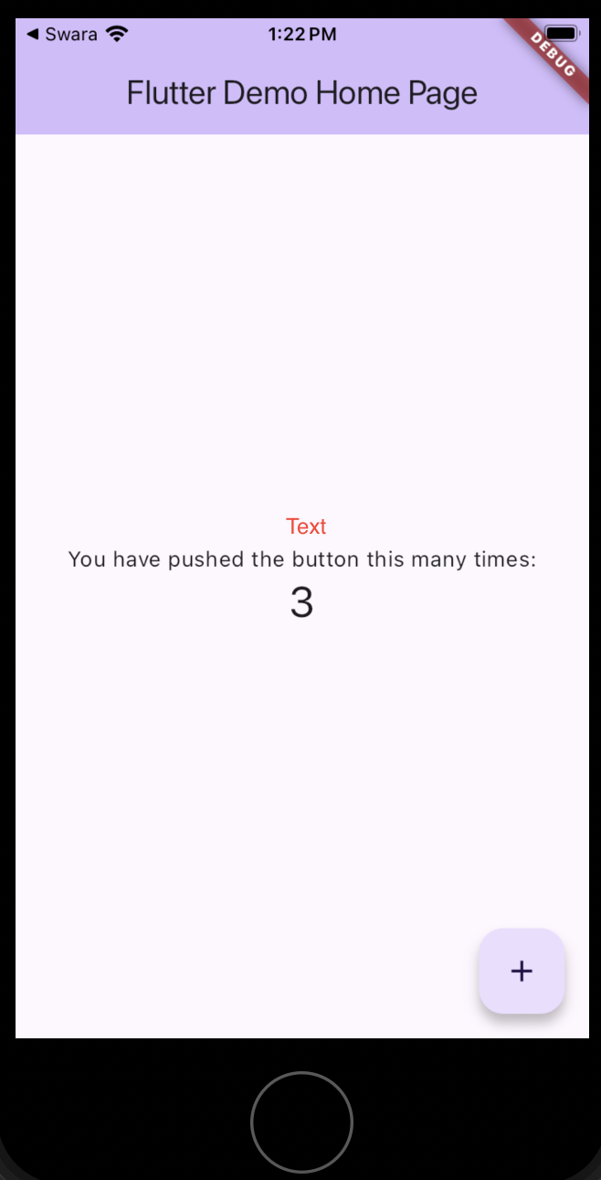 A flutter skeleton app to count button clicks